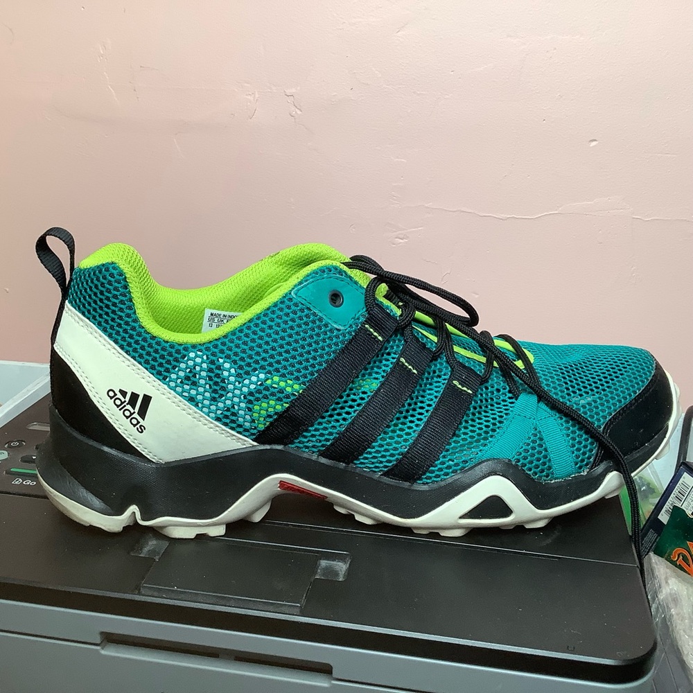 Adidas AX2 Hiking Trail Traxion AF6125 Men’s Shoes Size 13 Teal Black White 2015 - Picture 2 of 13